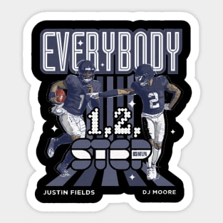 D.J. Moore & Justin Fields Chicago 1 2 Step Sticker